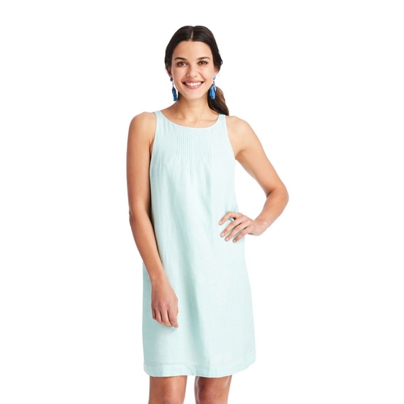 Vineyard Vines Linen Pintuck Cisco Swing Dress - Picture 1 of 5